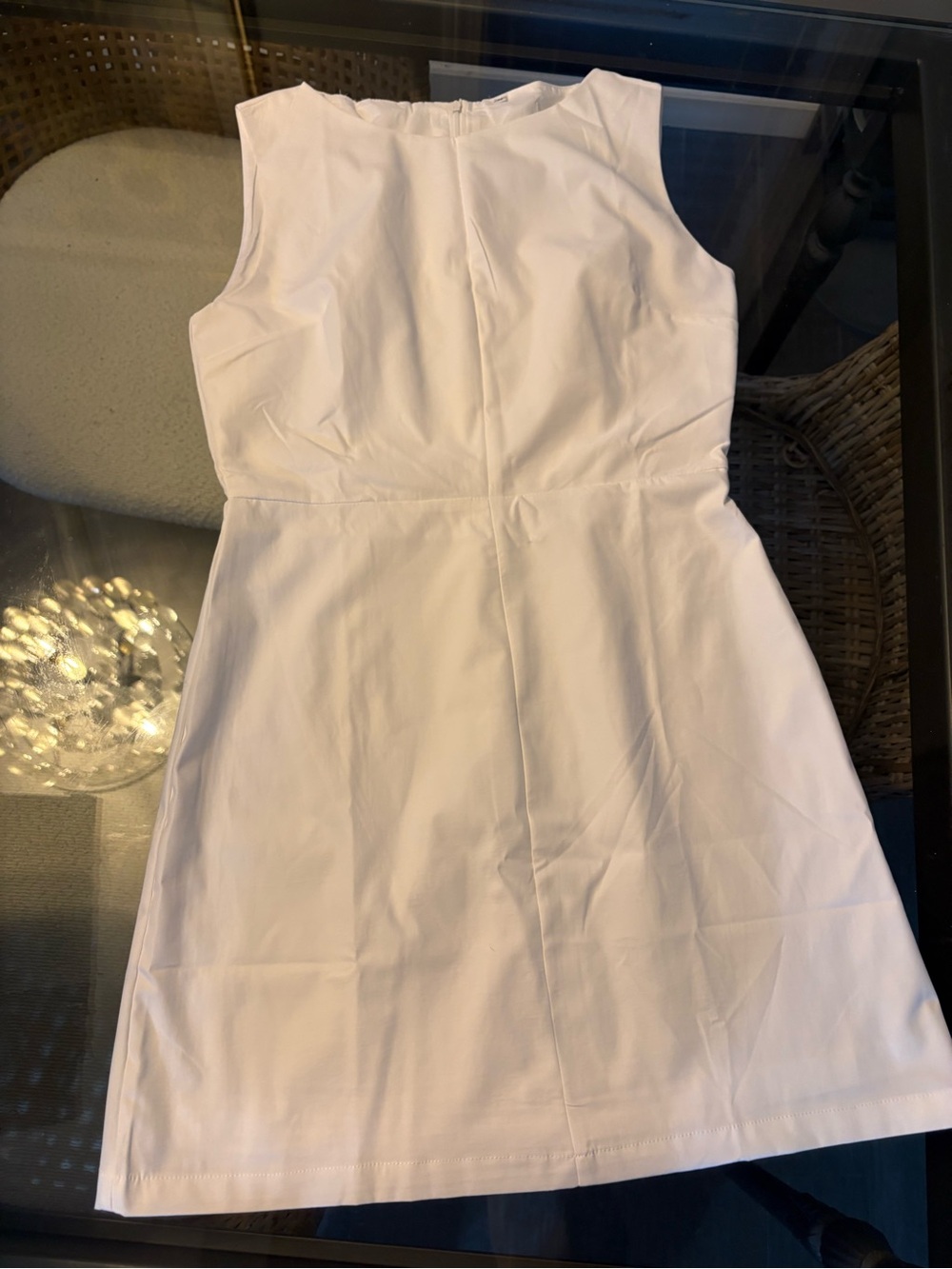 Classic Sleeveless White Dress